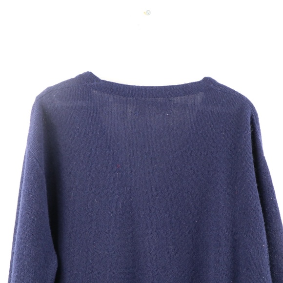 Vintage 70s Rockabilly Knit Cardigan Sweater Blue - Picture 7 of 8